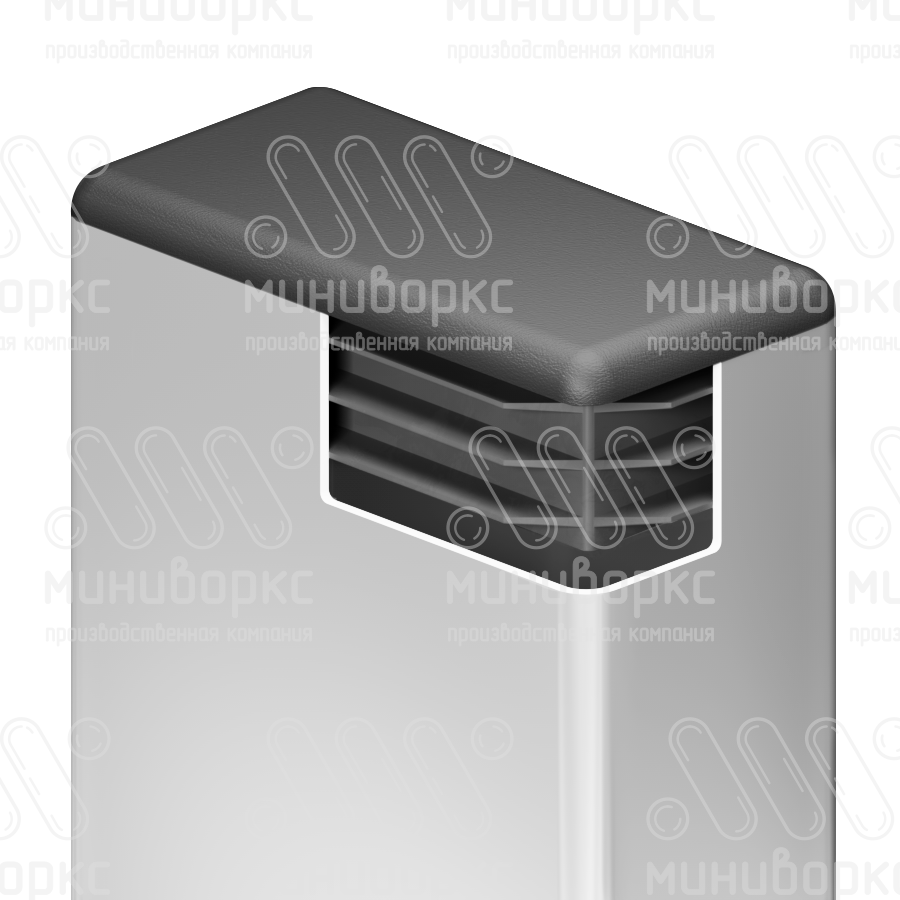 Прямоугольные заглушки для труб 80x40 – ILR80x40+3,2 | картинка 4