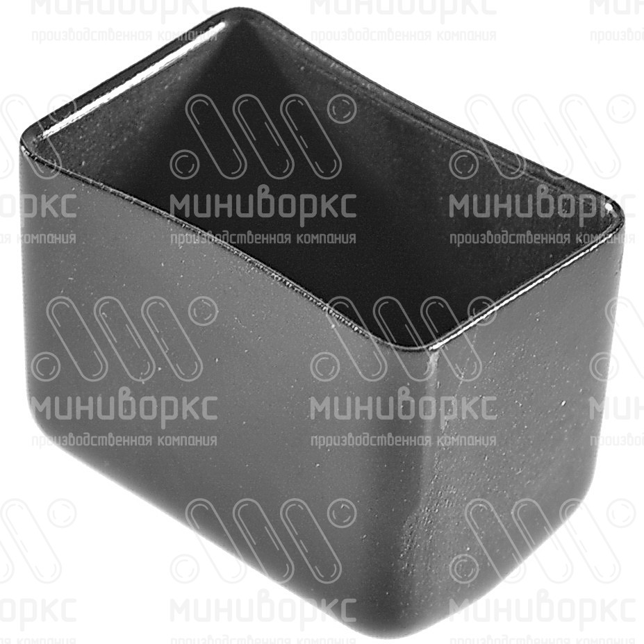 Заглушка прямоугольная 5x80, изготовлена из ПВХ (PVC) , цвет черный – CBPR80x5 - 1