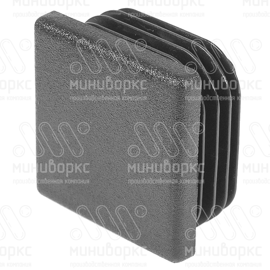 Заглушка пластиковая квадратная 38х38, практичная, серия ILQ, стенка 1.0-3.5 мм, цвет черный – ILQ38 - 2