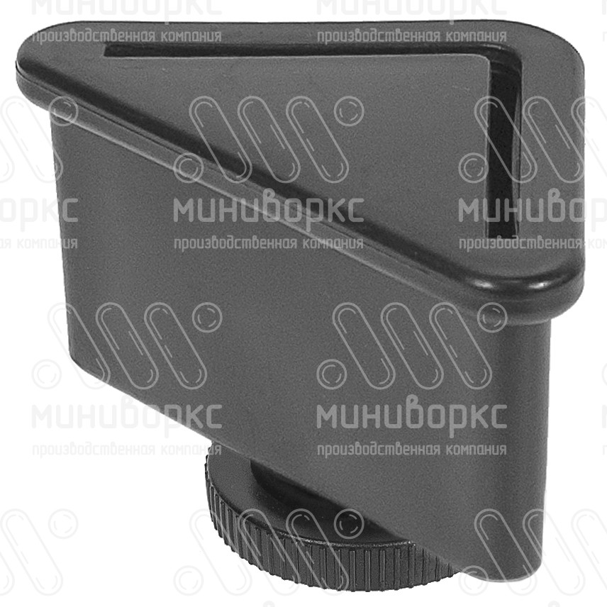 Комплект опоры под уголок 38х38, 40х40 мм и опоры с основанием Ø32 мм, цвет черный – U40-40M10.D32x30 - 2